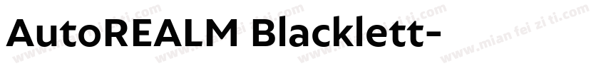 AutoREALM Blacklett字体转换